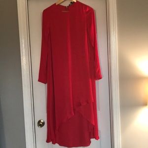 Red BCBG high low dress